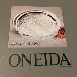 NIB Oneida relish dish and tray